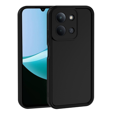 Xiaomi Redmi 15C Case with Camera Protection Zore Ananas Design Cover Black