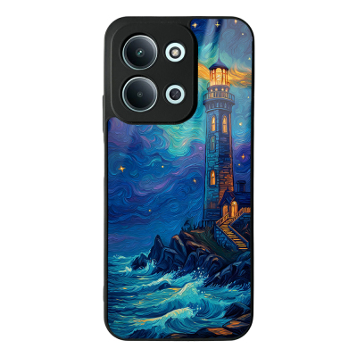 Xiaomi Redmi 15C Case with Camera Protector, Patterned Zore Lusi Cover Deniz Feneri