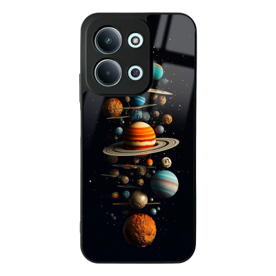 Xiaomi Redmi 15C Case with Camera Protector, Patterned Zore Lusi Cover Gezegen