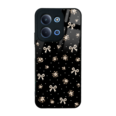 Xiaomi Redmi 15C Case with Camera Protector, Patterned Zore Lusi Cover Gold Fiyonk