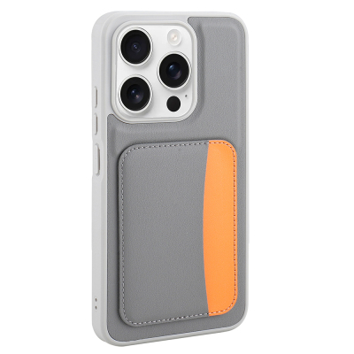 Xiaomi Redmi 15C Case with Card Holder Zore X-Card Silicone Cover Dark Grey