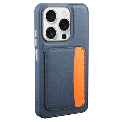 Xiaomi Redmi 15C Case with Card Holder Zore X-Card Silicone Cover Navy blue