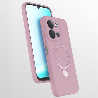 Xiaomi Redmi 15C Case Zore M-safe Charging Stand Samara Cover Pink