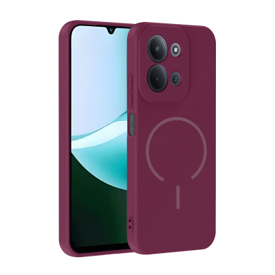 Xiaomi Redmi 15C Case Zore Meta Cover with M-safe Charging Feature Plum