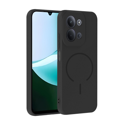 Xiaomi Redmi 15C Kılıf M-safe Şarj Özellikli Zore Meta Kapak Siyah