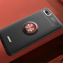 Xiaomi Redmi 6A Kılıf Zore Ravel Silikon Kapak Siyah-Rose Gold
