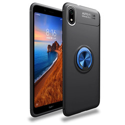 Xiaomi Redmi 7A Case Zore Ravel Silicon Cover Black-Blue