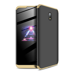 Xiaomi Redmi 8A Case Zore Ays Cover Siyah-Gold