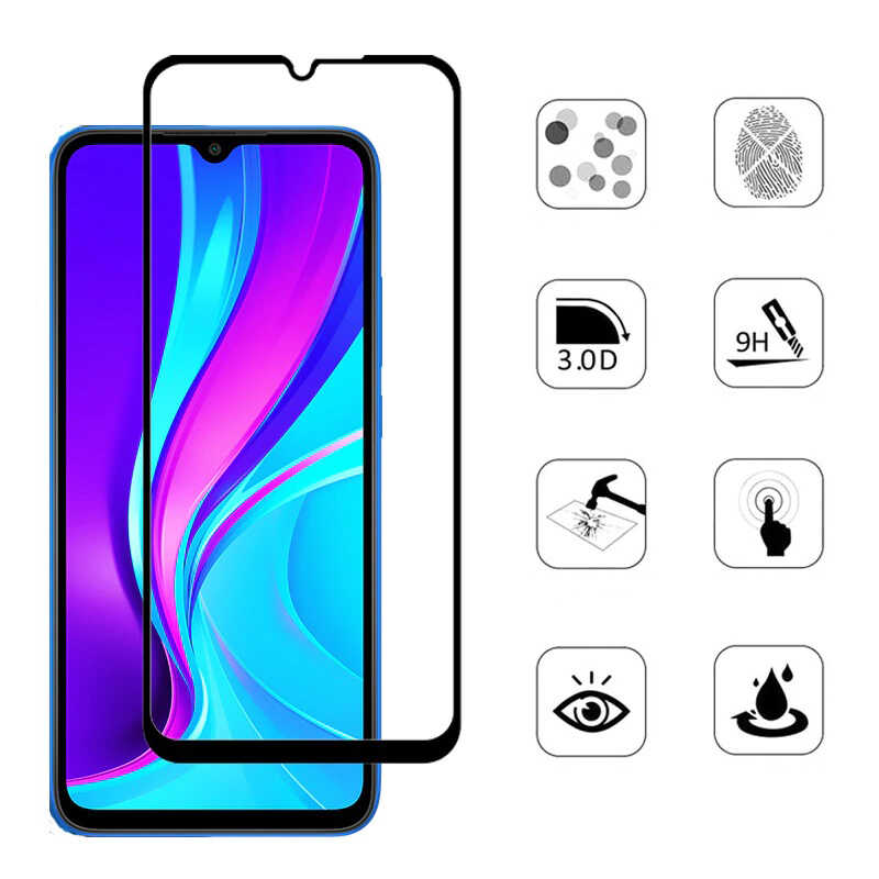 Xiaomi Redmi 9C Zore Kenarları Kırılmaya Dayanıklı Cam Ekran Koruyucu - 2