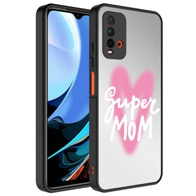 Xiaomi Redmi 9T Case Mirror Patterned Camera Protected Glossy Zore Mirror Cover Süper Anne