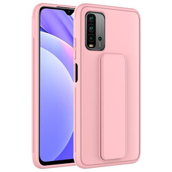 Xiaomi Redmi 9T Case Zore Qstand Cover Pink