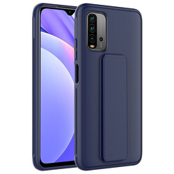 Xiaomi Redmi 9T Case Zore Qstand Cover Navy blue