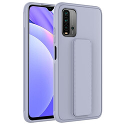 Xiaomi Redmi 9T Case Zore Qstand Cover Grey