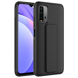 Xiaomi Redmi 9T Case Zore Qstand Cover Black