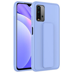 Xiaomi Redmi 9T Case Zore Qstand Cover Lila