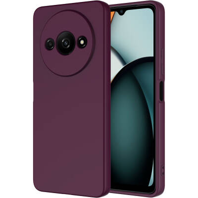 Xiaomi Redmi A3 4G 2024 Case Zore Mara Lansman Cover Koyu Mor