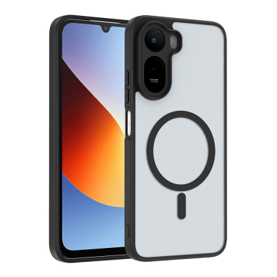 Xiaomi Redmi A7 Pro Kılıf M-safe Şarj Özellikli Zore Babet Kapak Siyah