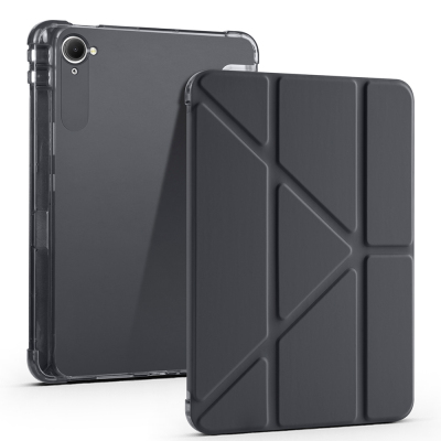 Xiaomi Redmi K Pad Kılıf Zore Tri Folding Kalem Bölmeli Standlı Kılıf Siyah