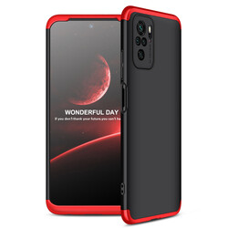 Xiaomi Redmi Note 10 Case Zore Ays Cover Black-Red