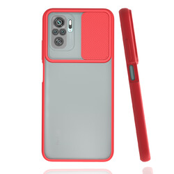Xiaomi Redmi Note 10 Case Zore Lensi Cover Red