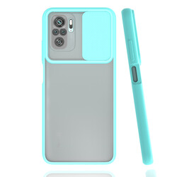 Xiaomi Redmi Note 10 Case Zore Lensi Cover Turquoise
