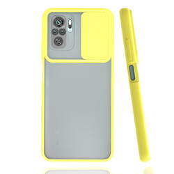 Xiaomi Redmi Note 10 Case Zore Lensi Cover Yellow