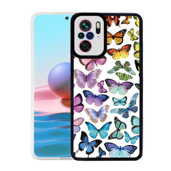 Xiaomi Redmi Note 10 Case Zore M-Fit Patterned Cover Butterfly No3