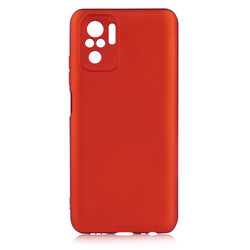 Xiaomi Redmi Note 10 Kılıf Zore Premier Silikon Kapak Kırmızı