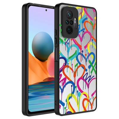 Xiaomi Redmi Note 10 Pro Case Mirror Patterned Camera Protection Glossy Zore Mirror Cover Kalp