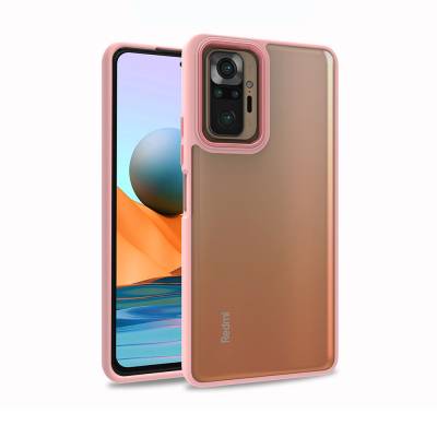 Xiaomi Redmi Note 10 Pro Case Zore Flora Cover Rose Gold