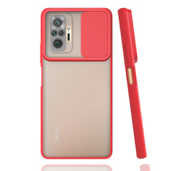 Xiaomi Redmi Note 10 Pro Case Zore Lensi Cover Red
