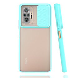 Xiaomi Redmi Note 10 Pro Case Zore Lensi Cover Turquoise