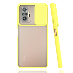Xiaomi Redmi Note 10 Pro Case Zore Lensi Cover Yellow