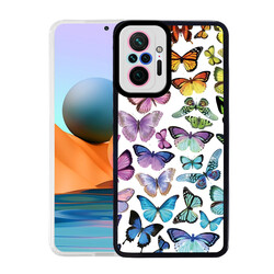 Xiaomi Redmi Note 10 Pro Case Zore M-Fit Patterned Cover Butterfly No3