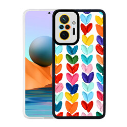 Xiaomi Redmi Note 10 Pro Case Zore M-Fit Patterned Cover Heart No6