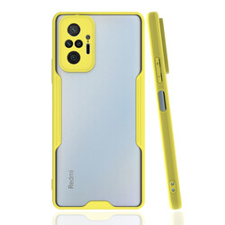 Xiaomi Redmi Note 10 Pro Case Zore Parfe Cover Yellow