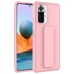 Xiaomi Redmi Note 10 Pro Case Zore Qstand Cover Pink