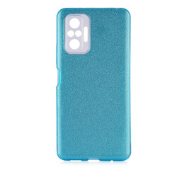 Xiaomi Redmi Note 10 Pro Case Zore Shining Silicon Blue