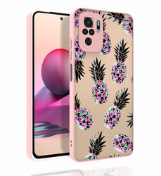 Xiaomi Redmi Note 10S Case Patterned Camera Protection Glossy Zore Nora Cover NO1