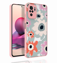 Xiaomi Redmi Note 10S Case Patterned Camera Protection Glossy Zore Nora Cover NO5