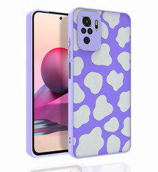 Xiaomi Redmi Note 10S Case Patterned Camera Protection Glossy Zore Nora Cover NO6