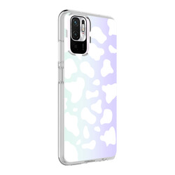 Xiaomi Redmi Note 10S Case Zore M-Blue Patterned Cover Cow No2