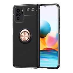 Xiaomi Redmi Note 10S Case Zore Ravel Silicon Cover Black-Rose Gold