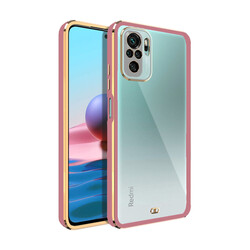 Xiaomi Redmi Note 10S Case Zore Voit Clear Cover Pink