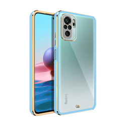 Xiaomi Redmi Note 10S Case Zore Voit Clear Cover Light Blue