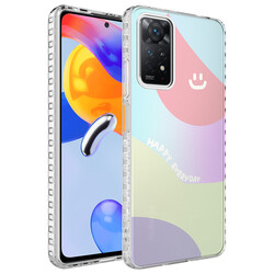 Xiaomi Redmi Note 11 Global Case Airbag Edge Colorful Patterned Silicone Zore Elegans Cover NO7