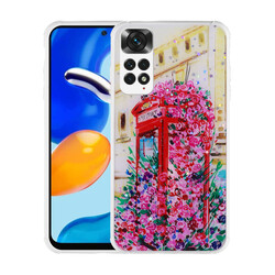 Xiaomi Redmi Note 11 Global Case Glittery Patterned Camera Protected Shiny Zore Popy Cover Kulübe