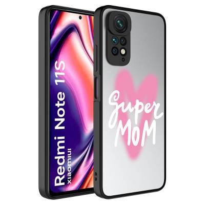 Xiaomi Redmi Note 11 Global Case Mirror Patterned Camera Protection Glossy Zore Mirror Cover Süper Anne