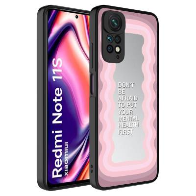 Xiaomi Redmi Note 11 Global Case Mirror Patterned Camera Protection Glossy Zore Mirror Cover Ayna
