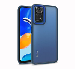 Xiaomi Redmi Note 11 Global Case Zore Flora Cover Blue